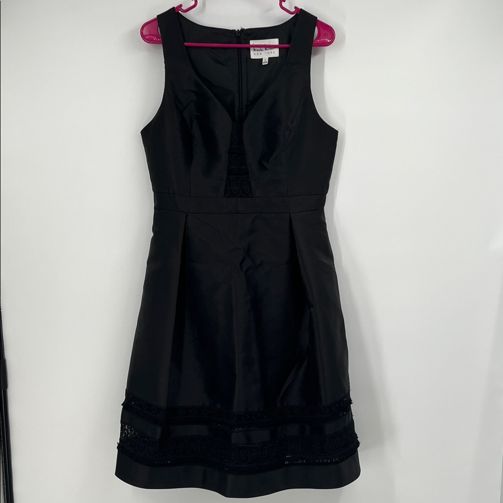 Nicole Miller New York Black Midi Fit and Flare Dress Size 12